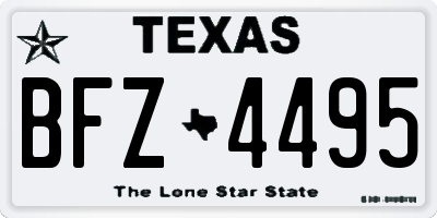 TX license plate BFZ4495