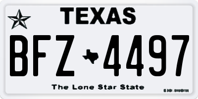 TX license plate BFZ4497