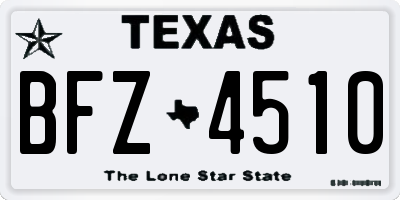 TX license plate BFZ4510