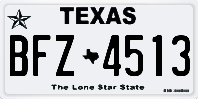 TX license plate BFZ4513