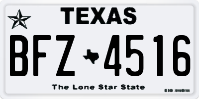 TX license plate BFZ4516