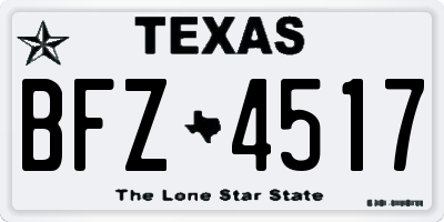 TX license plate BFZ4517