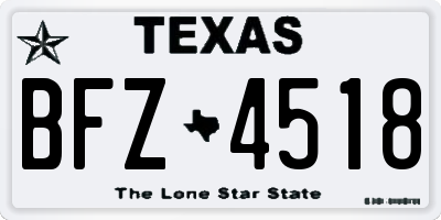 TX license plate BFZ4518