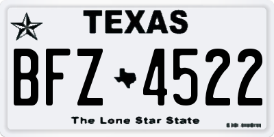 TX license plate BFZ4522