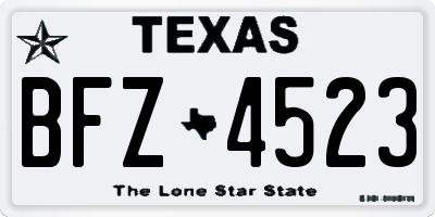 TX license plate BFZ4523