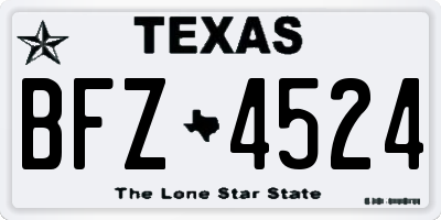 TX license plate BFZ4524