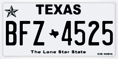 TX license plate BFZ4525