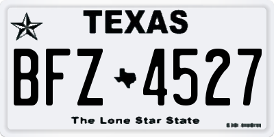 TX license plate BFZ4527