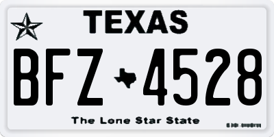 TX license plate BFZ4528