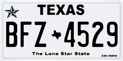 TX license plate BFZ4529