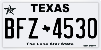 TX license plate BFZ4530