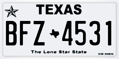 TX license plate BFZ4531