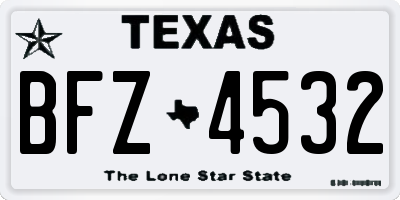 TX license plate BFZ4532