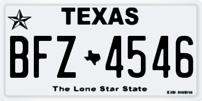 TX license plate BFZ4546