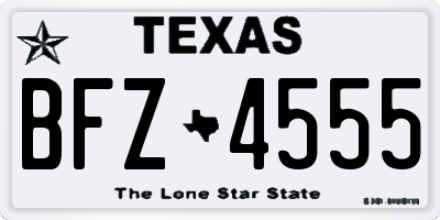 TX license plate BFZ4555