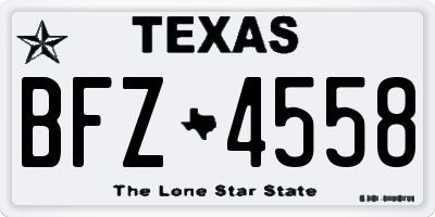 TX license plate BFZ4558
