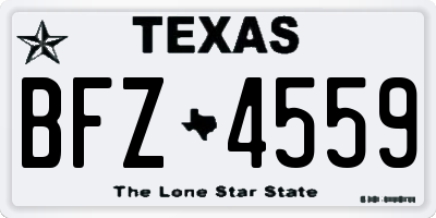 TX license plate BFZ4559