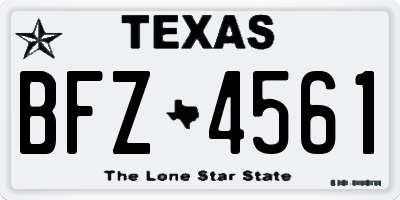 TX license plate BFZ4561