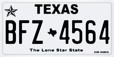 TX license plate BFZ4564