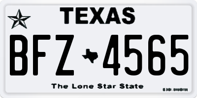 TX license plate BFZ4565