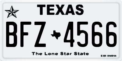 TX license plate BFZ4566