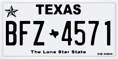 TX license plate BFZ4571