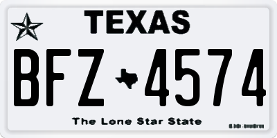 TX license plate BFZ4574