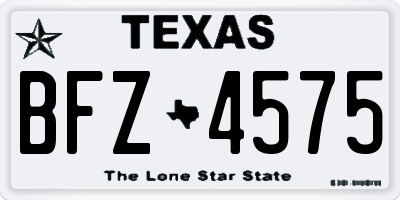 TX license plate BFZ4575