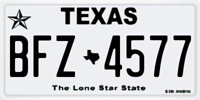 TX license plate BFZ4577