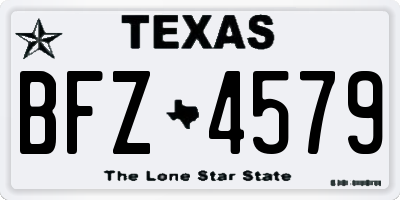 TX license plate BFZ4579