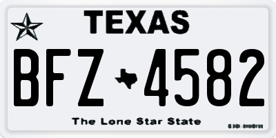 TX license plate BFZ4582