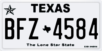 TX license plate BFZ4584