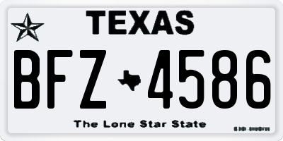 TX license plate BFZ4586