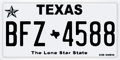 TX license plate BFZ4588