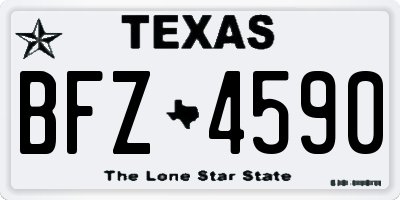 TX license plate BFZ4590