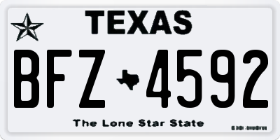 TX license plate BFZ4592