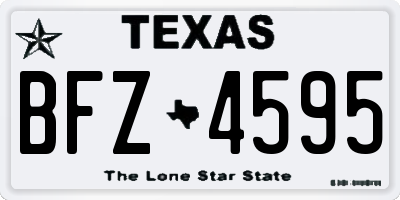 TX license plate BFZ4595
