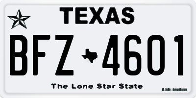 TX license plate BFZ4601