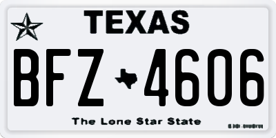 TX license plate BFZ4606