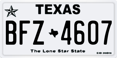 TX license plate BFZ4607