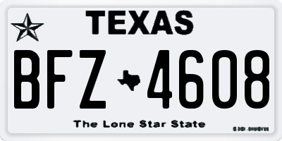 TX license plate BFZ4608