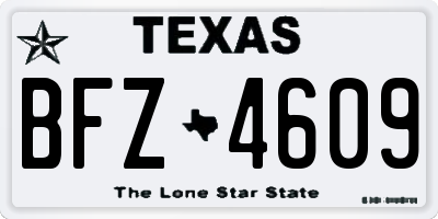 TX license plate BFZ4609