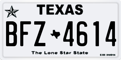 TX license plate BFZ4614