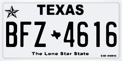 TX license plate BFZ4616