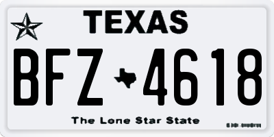 TX license plate BFZ4618