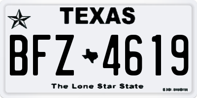 TX license plate BFZ4619