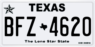TX license plate BFZ4620