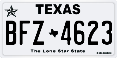 TX license plate BFZ4623