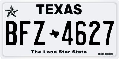 TX license plate BFZ4627