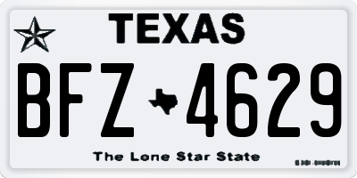 TX license plate BFZ4629
